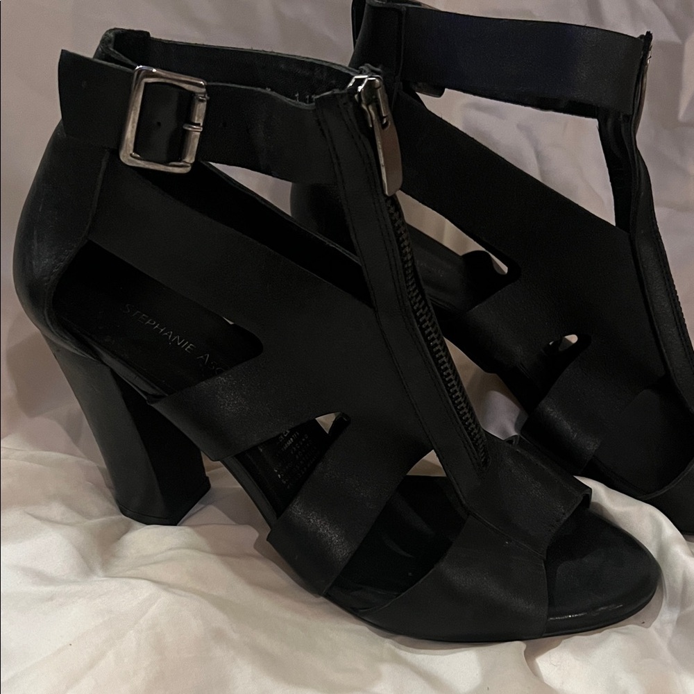 Elegant Black Strappy Heels